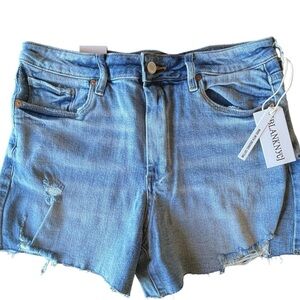 NWT WOMENS BLANKNYC‎ DENIM SHIRTS THE REEVE RAW HEM MILD DISTRESS 5 POCKETS
